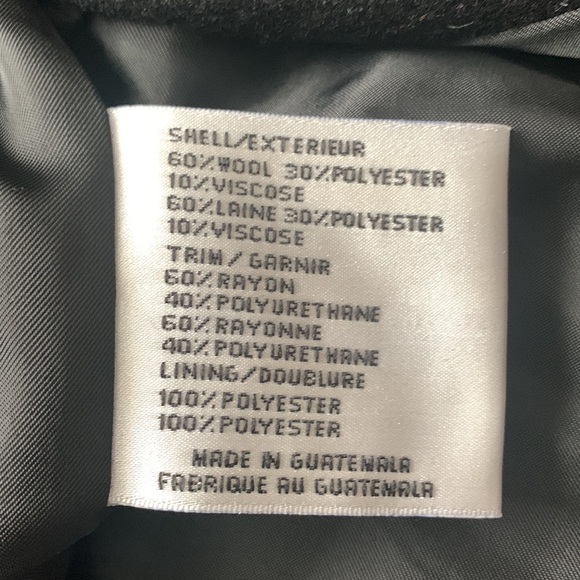 DKNY - Black wool-blend coat with belt (size 4) - Picture 4 of 10